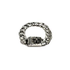 Chrome Hearts Full-Gloss Small Cross Bracelet