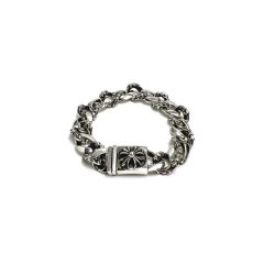 Chrome Hearts Half-Flower Small Cross Bracelet