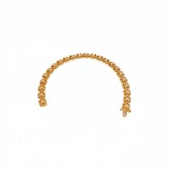 Chrome Hearts 22K Gold-Plated Side Cross Bracelet With Diamonds