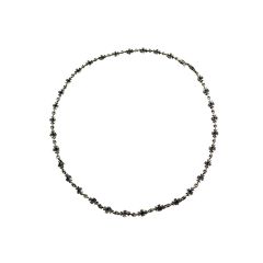 Chrome Hearts Full Blue Diamond Cross Necklace