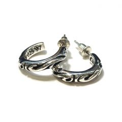 Chrome Hearts Vine Half Hoop Earrings