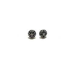 Chrome Hearts Cross Shield White Diamond Earrings