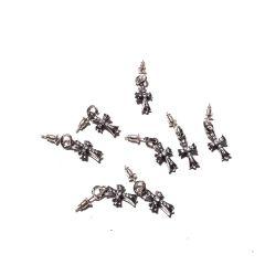 Chrome Hearts Letter Hoop Full Diamond Cross Earrings