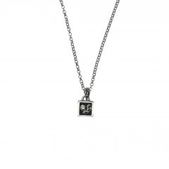 Chrome Hearts Heart-Shaped Small Square Plaque Pendant