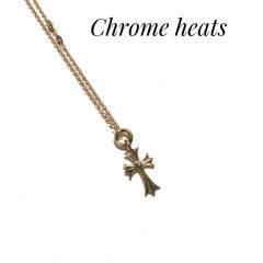 Chrome Hearts 22K Gold-Plated Letter Ring Cross Pendant