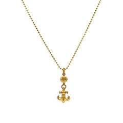 Chrome Hearts Gold-Plated Small Circle Scout Flower Pendant
