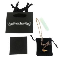 Chrome Hearts Gold-Plated Cross Whistle Pendant