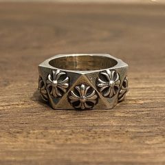 Chrome Hearts Faceted Cross Ring