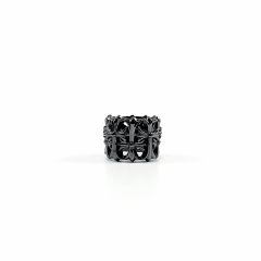 Chrome Hearts Black Silver Burial Ring