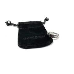 Chrome Hearts Red Diamond Thin Cross Ring