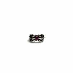 Chrome Hearts Red Diamond Five-Diamond Kt Ring