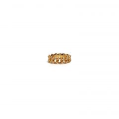 Chrome Hearts Gold-Plated Cross Chain Twist Ring