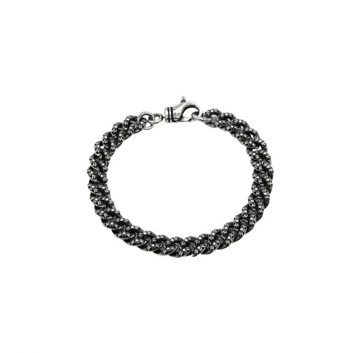 Chrome Hearts Narrow Full Diamond Cross Chain Bracelet