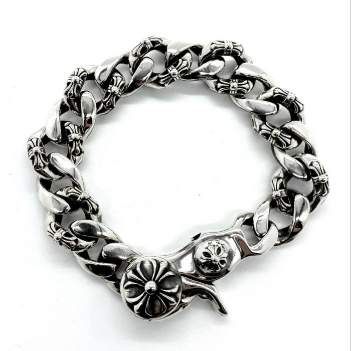 Chrome Hearts Half Flower Prawn Clasp Bracelet