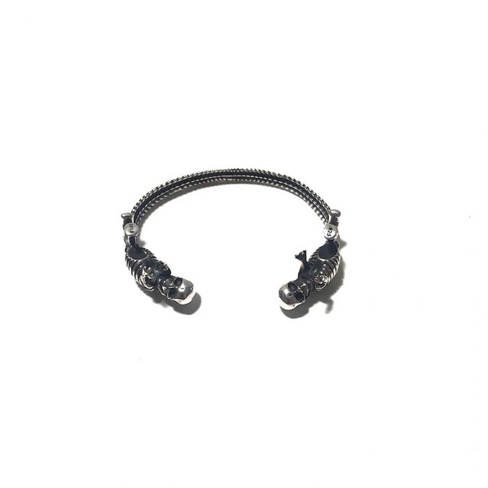 Chrome Hearts Two-Headed Skull Bracelet