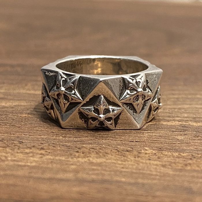 Chrome Hearts Faceted Pentagram Ring