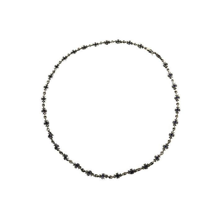 Chrome Hearts Full Blue Diamond Cross Necklace