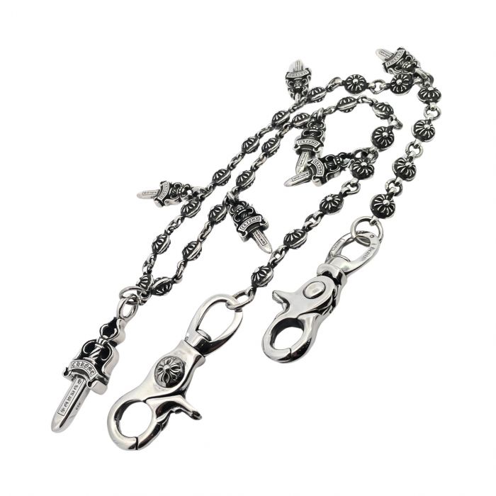Chrome Hearts Seven Of Swords Cross Beaded Pants Necklace