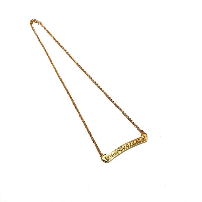 Chrome Hearts 22K Plated Horseshoe Scroll Necklace