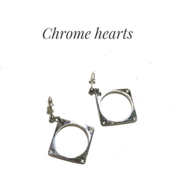 Chrome Hearts Cross Square Drop Earrings