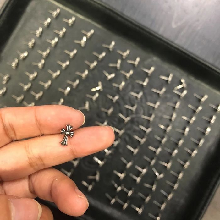 Chrome Hearts Long Cross Earrings