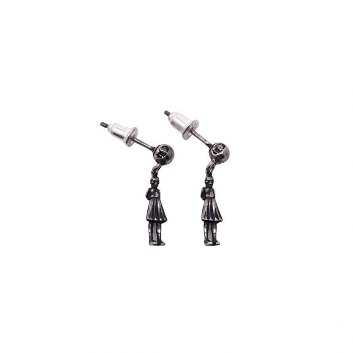 Chrome Hearts Foti Skeleton Lady Earrings
