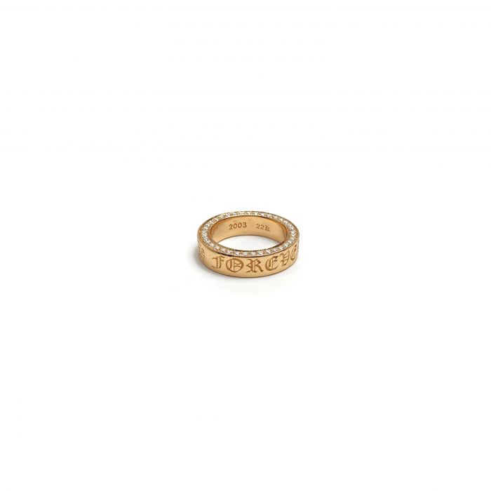 Chrome Hearts Gold-Plated Diamond Forever Ring