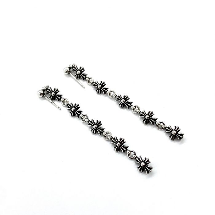 Chrome Hearts Five-Section Cross Earrings