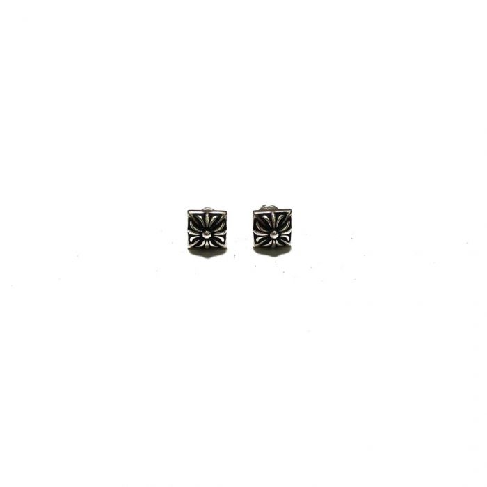 Chrome Hearts Cross Square Shield Earrings