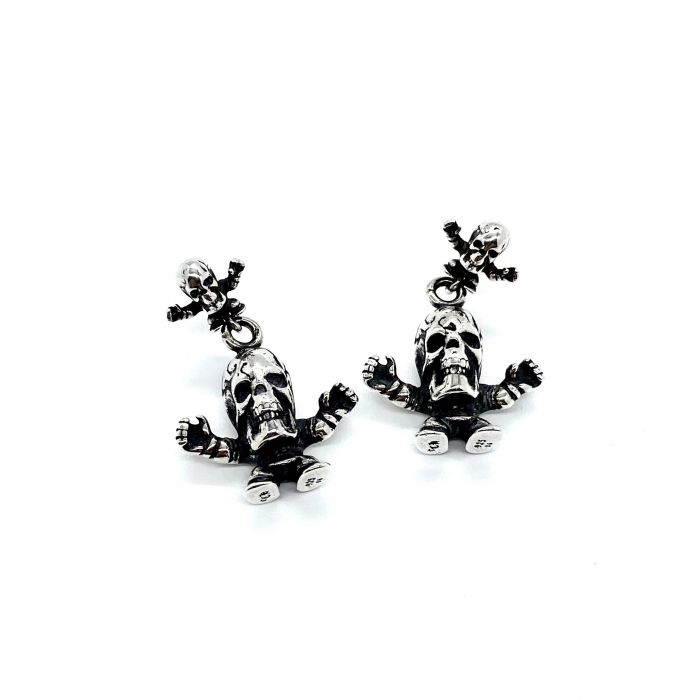 Chrome Hearts Double Skull Earrings