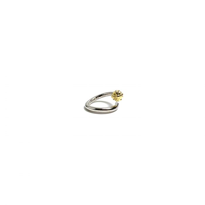 Chrome Hearts Gold-Plated Flower Head Nail-Silver Arm Ring