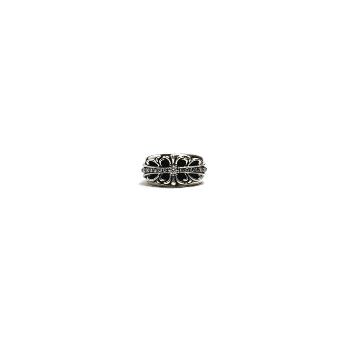 Chrome Hearts Medium Keeper Ring With Diamonds