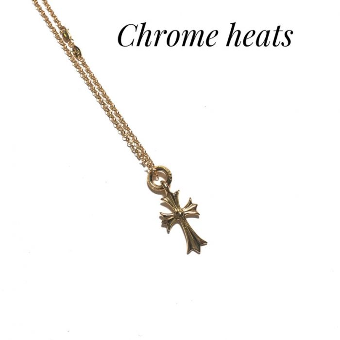 Chrome Hearts 22K Gold-Plated Letter Ring Cross Pendant