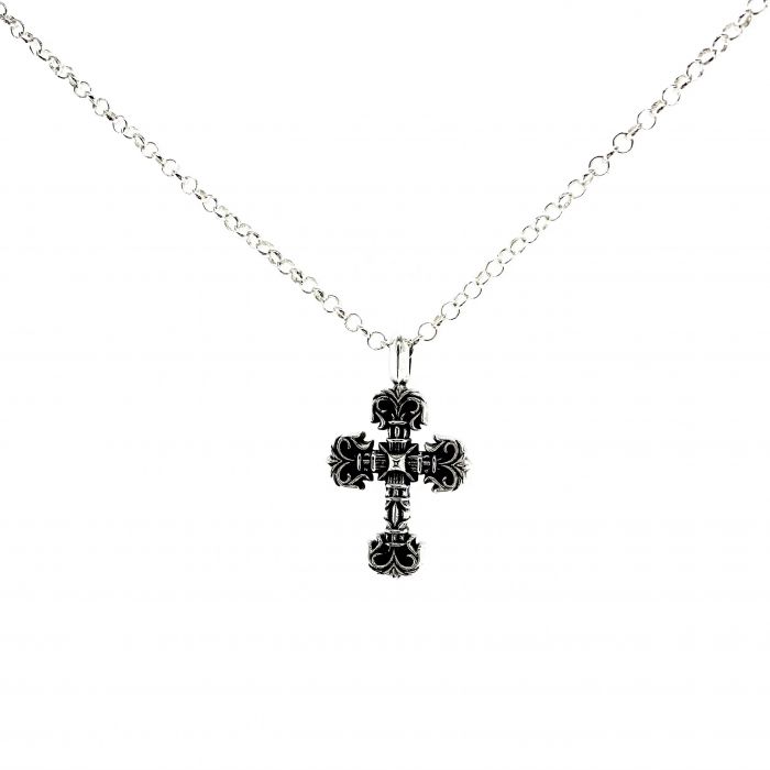 Chrome Hearts Mini Flame Cross Pendant