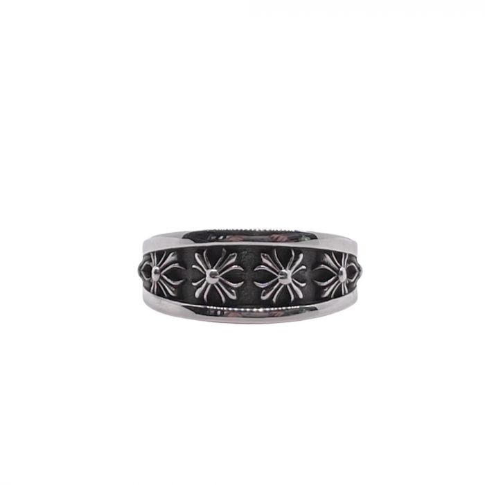 Chrome Hearts Cross Flower Asymmetrical Ring