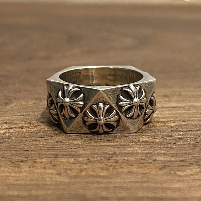 Chrome Hearts Faceted Cross Ring
