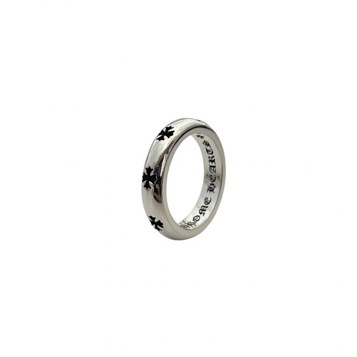 Chrome Hearts Round Cross Polished Ring