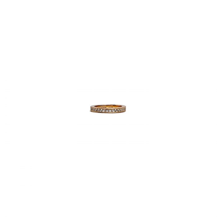 Chrome Hearts Gold-Plated Diamond Fuck Ring