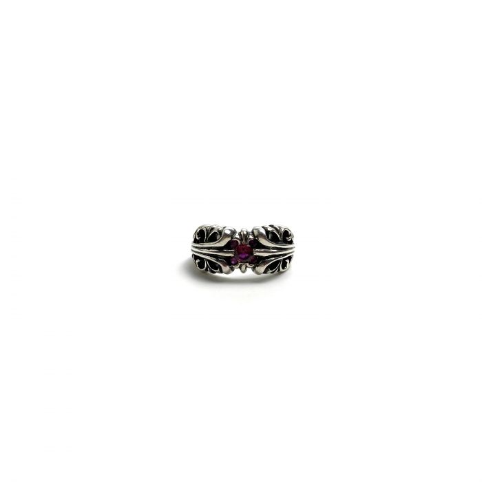Chrome Hearts Red Diamond Five-Diamond Kt Ring